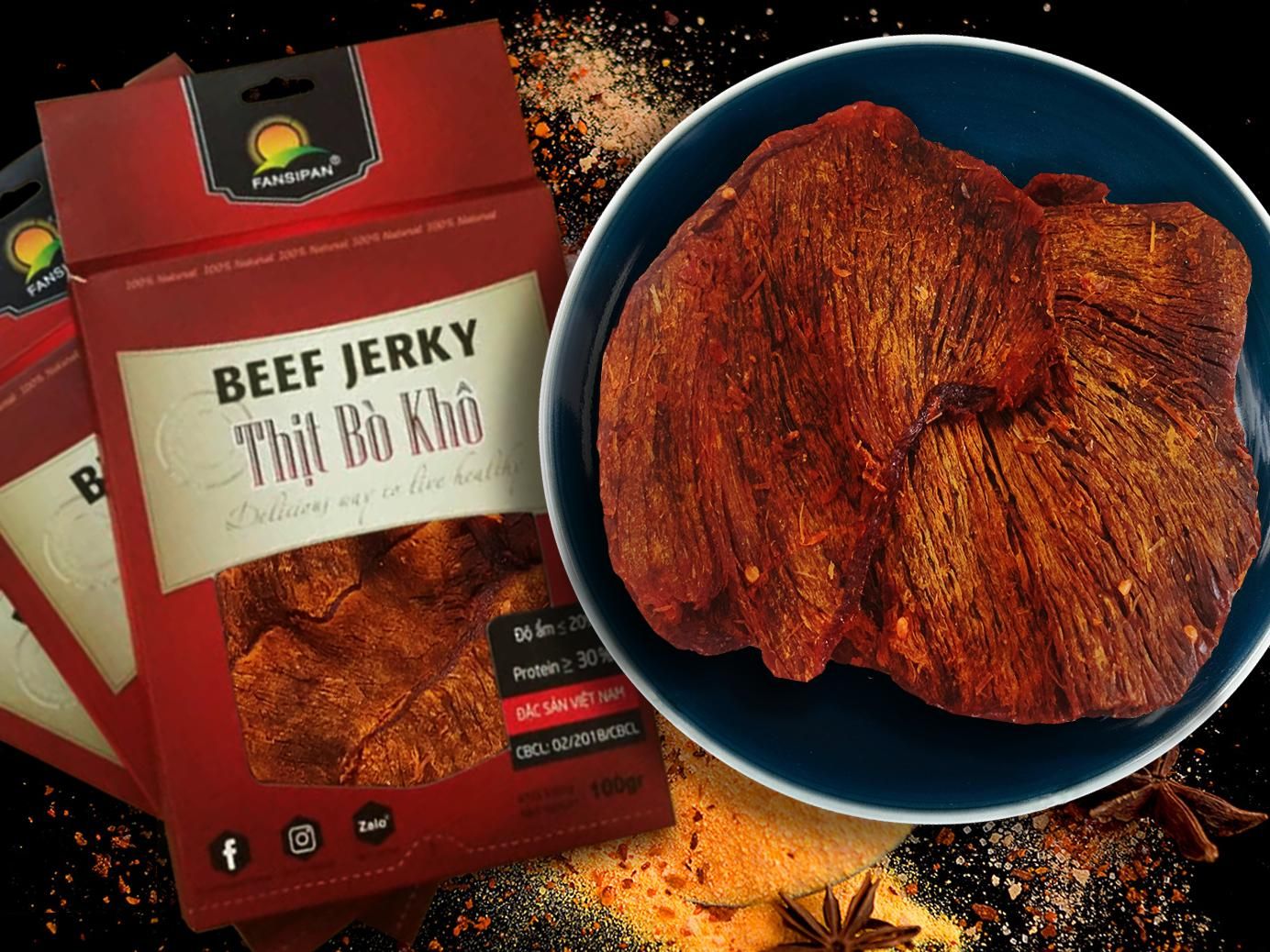 Khô bò miếng fansipan – gói 50g-duoc-ban-tai-Scafe Hải Phòng