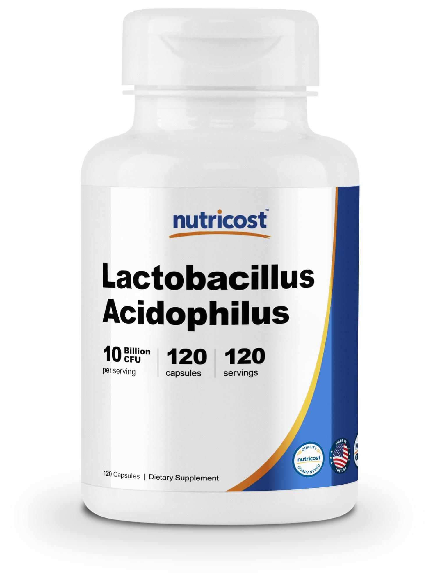 Nutricost Lactobacillus Acidophilus 10 Billion CFU,­ 120 Veggie