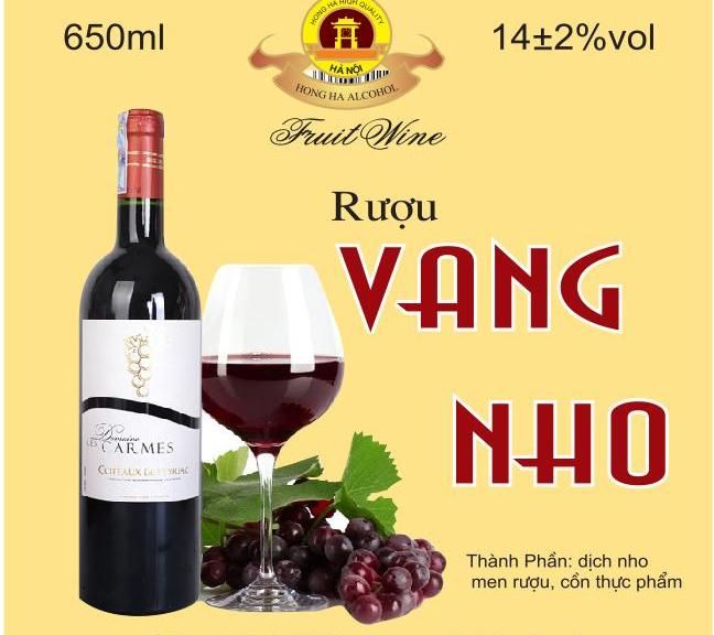 Rượu Vang Nho Hồng Hà - Tinh Hoa Hương Vị Việt