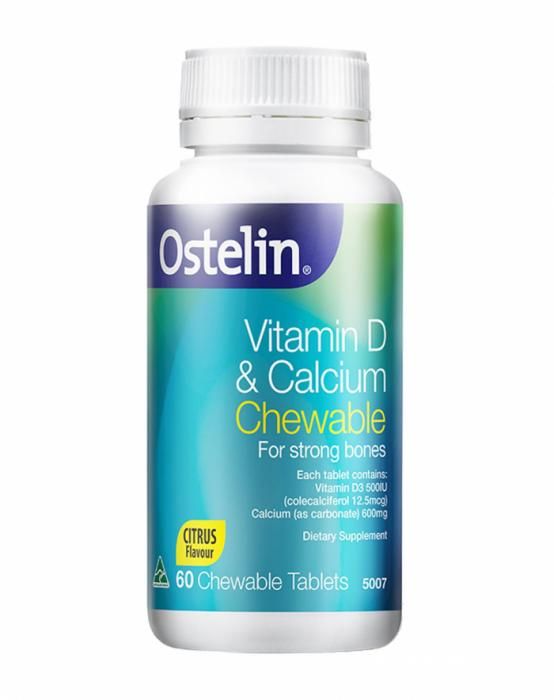 Ostelin Calcium & Vitamin D3 60 viên nhai bổ sung Canxi và vitamin D3