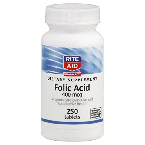 Rite Aid Pharmacy Folic Acid 400 Mcg Tablets 250 Tablets