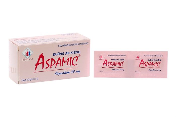 Aspamic - Hộp 50 Gói - Đường Ăn Kiêng Dành Cho Người Bị Tiểu Đường-duoc-ban-tai-SHOP TẠP HOÁ HOÀ TÂM