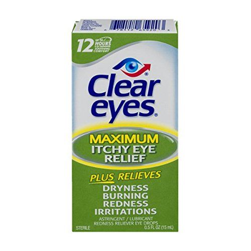 Clear Eyes Itchy Eye Relief Eye Drops, 0.5 Ounce