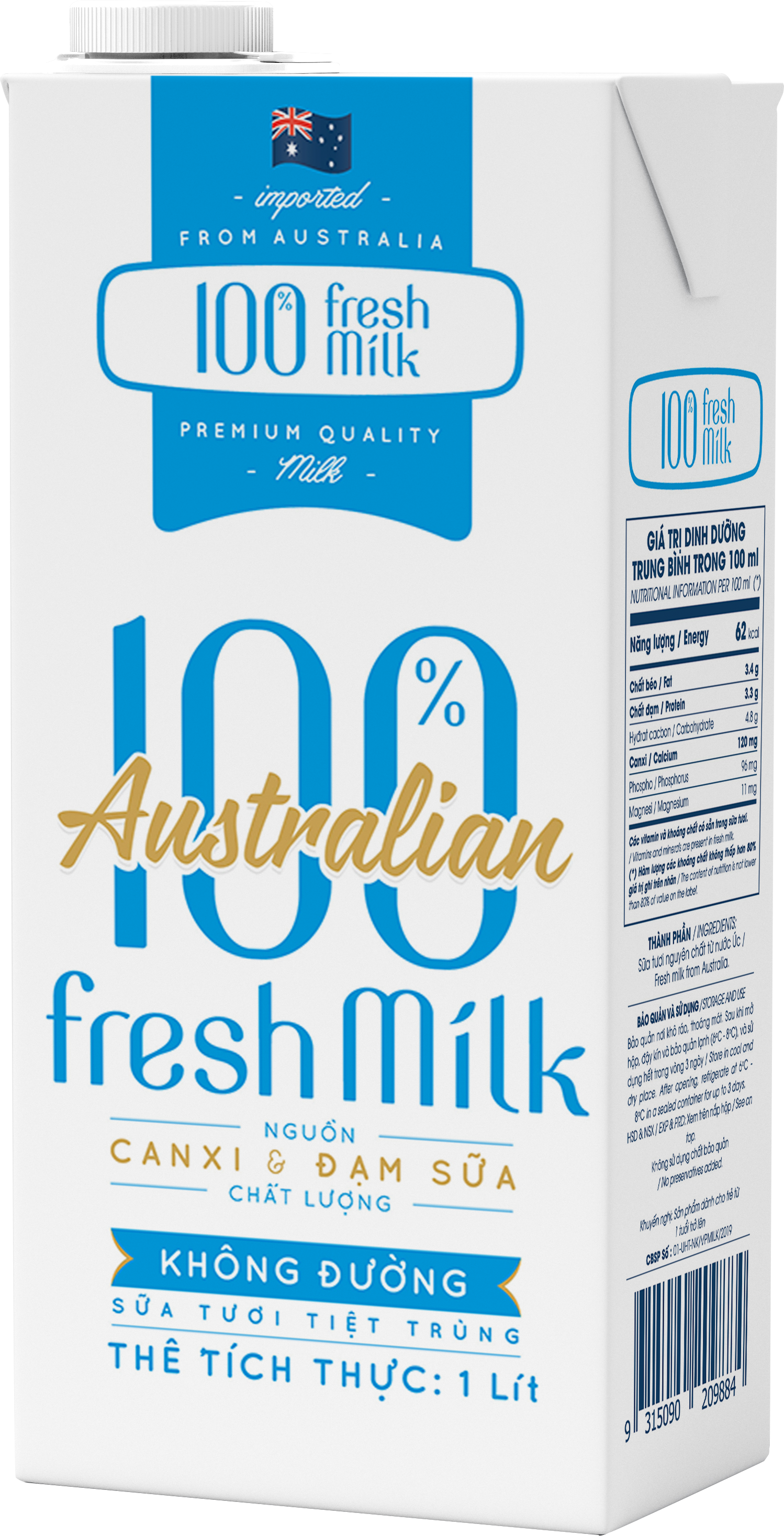 Sữa Tươi Tiệt Trùng VPMILK FRESH AUSTRALIAN MILK - Không đường 1 Lít ...