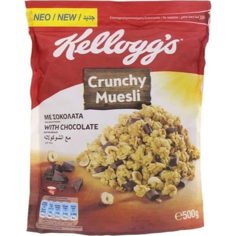 KELLOGG’S CRUNCHY MUESLI CHOC 500g