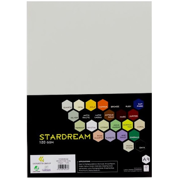 Giấy Bìa Màu Stardream 120gsm - Lanvi Paper - Màu Moonstone (5 Tờ ...