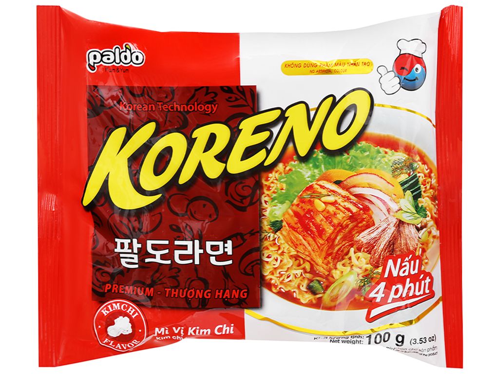 Mì Koreno vị kim chi gói 100g-duoc-ban-tai-Trung Thông