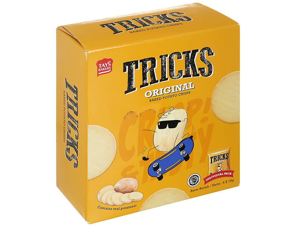 Bánh khoai tây chiên vị tự nhiên Tricks hộp 72g | iCheck.vn